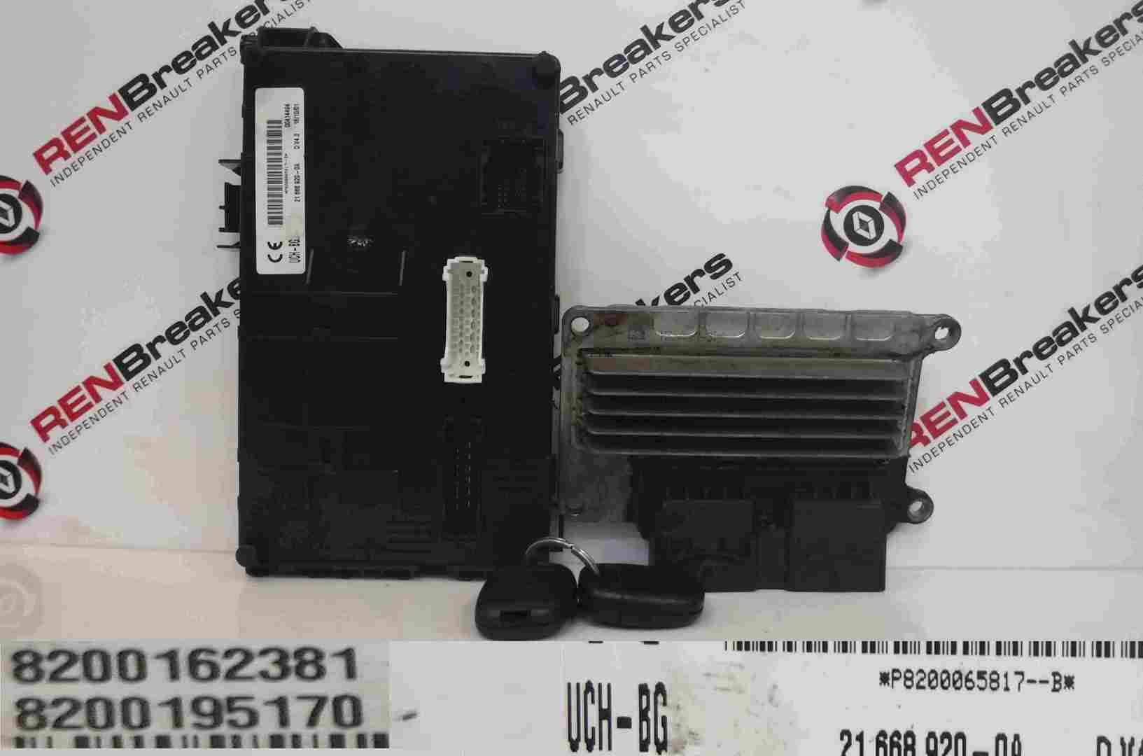 Renault Clio MK2 2001-2006 1.2 16v ECU SET UCH BCM Immobiliser + 2 Key Fobs