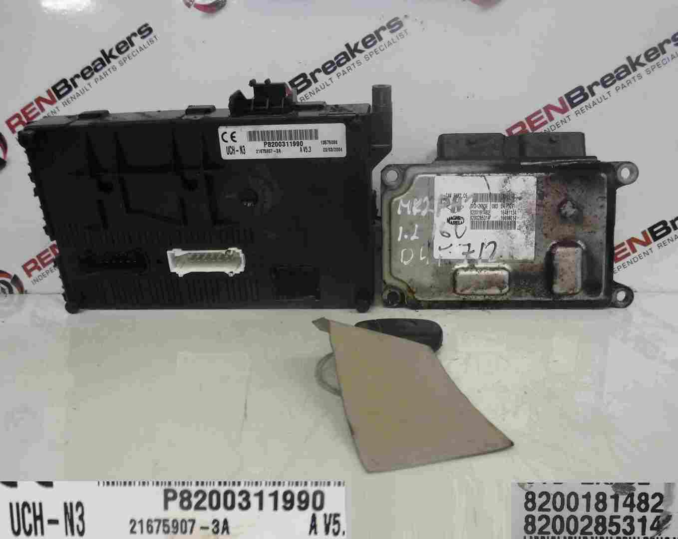 Renault Clio MK2 2001-2006 1.2 16v ECU SET UCH BCM Immobiliser + Key Fob