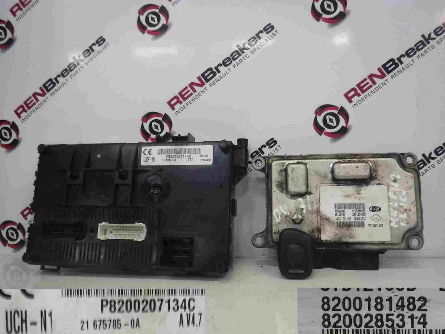 Renault Clio MK2 2001-2006 1.2 16v ECU SET UCH BCM Immobiliser   2 Key Fobs