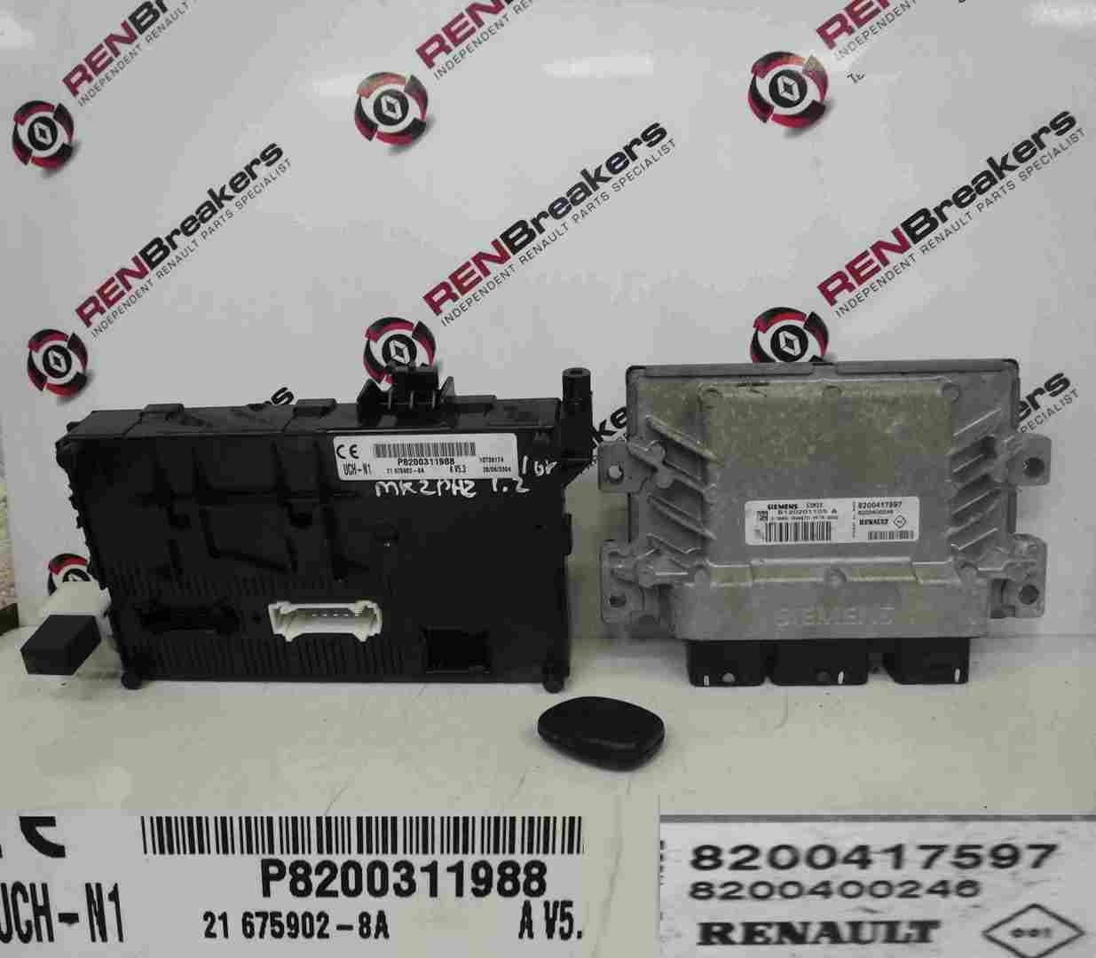 Renault Clio MK2 2001-2006 1.2 16v ECU SET UCH BCM Immobiliser + Key Fob
