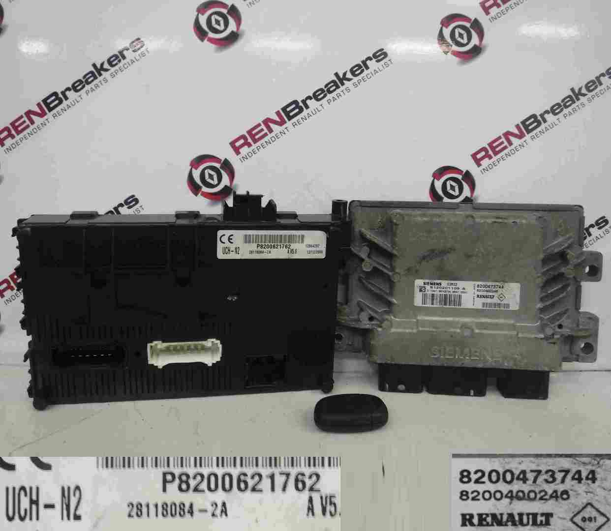 Renault Clio MK2 2001-2006 1.2 16v ECU SET UCH BCM Immobiliser + Key Fob