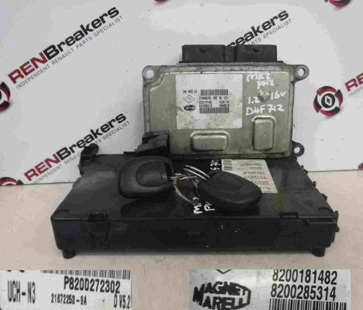 Renault Clio MK2 2001-2006 1.2 16v ECU SET UCH BCM Immobiliser + Key Fob