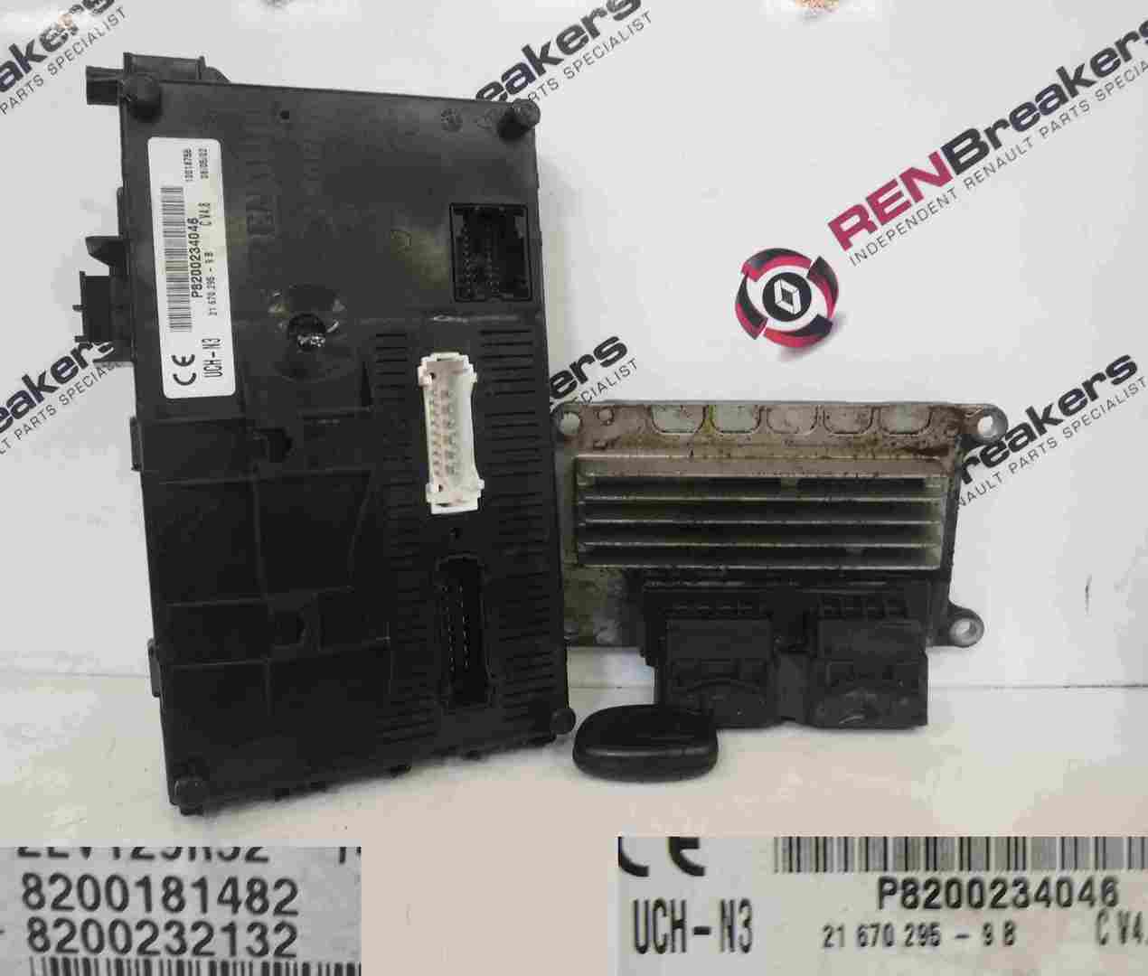 Renault Clio MK2 2001-2006 1.2 16v ECU SET UCH BCM Immobiliser + Key Fob