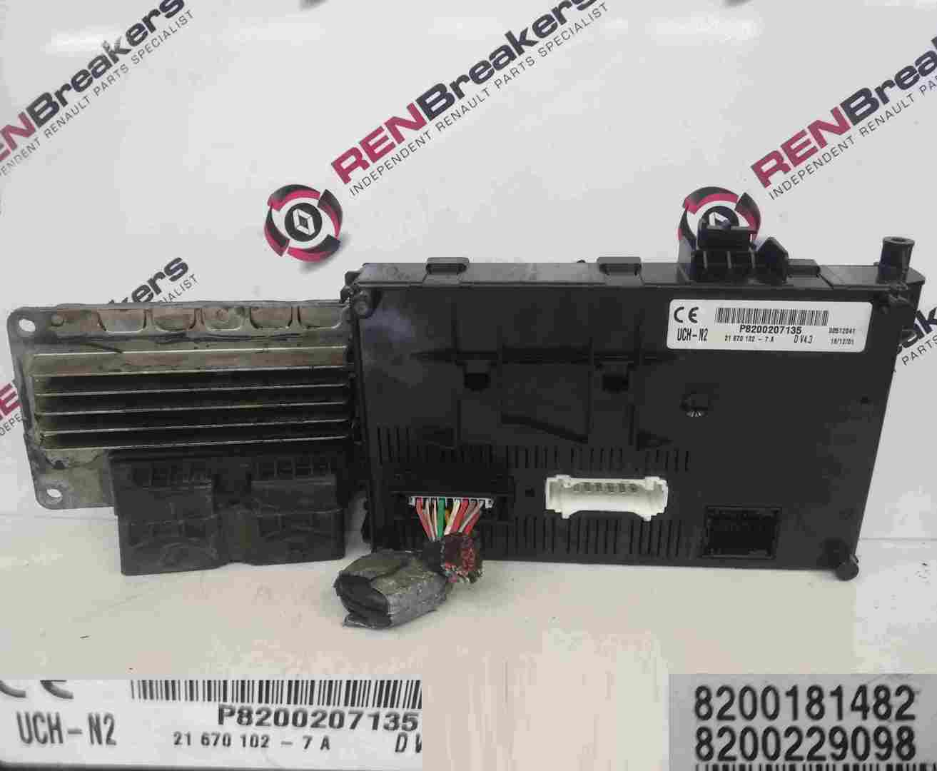 Renault Clio MK2 2001-2006 1.2 16v ECU SET UCH BCM Immobiliser + Key Fob