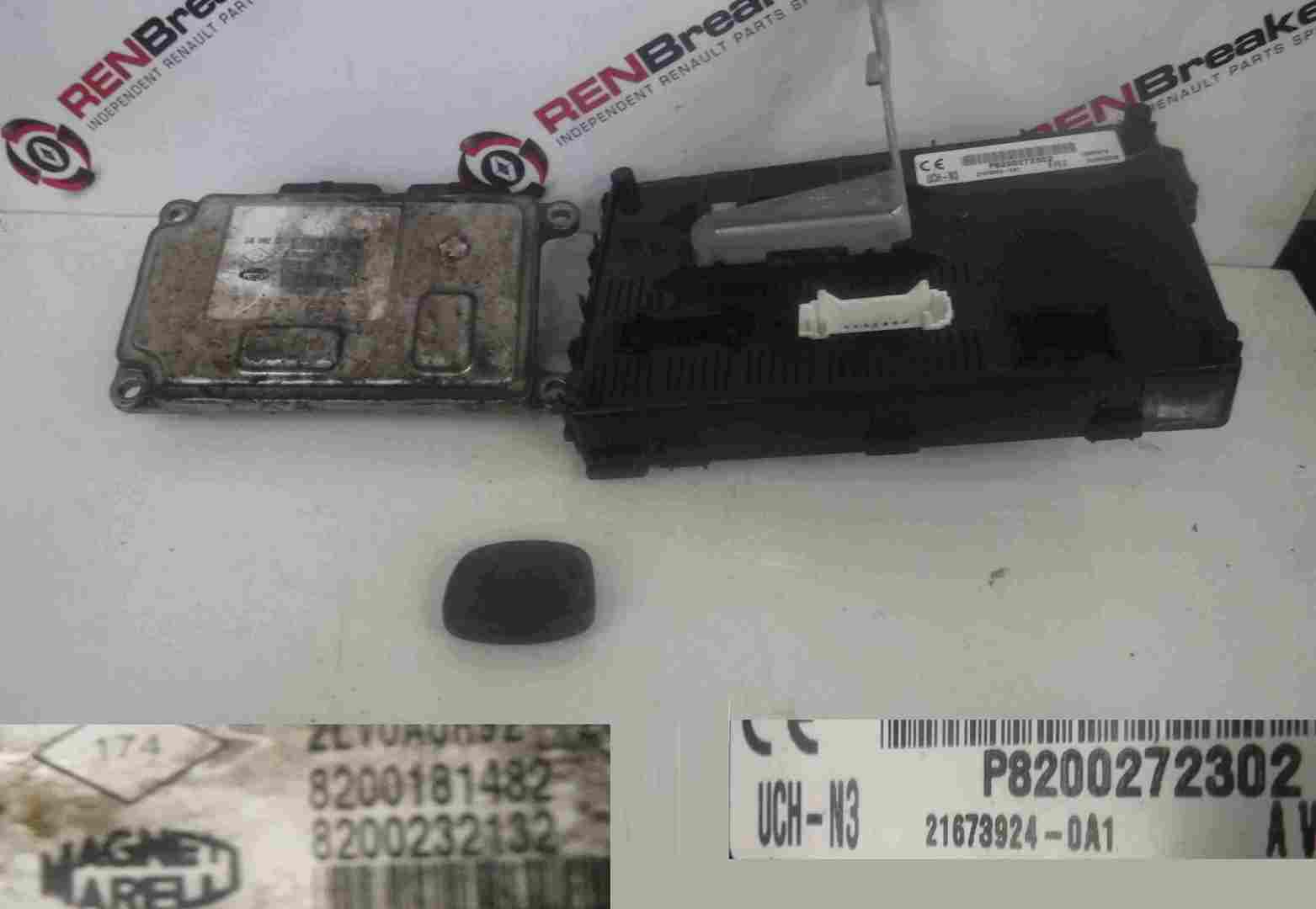 Renault Clio MK2 2001-2006 1.2 16v ECU SET UCH BCM Immobiliser + Key Fob