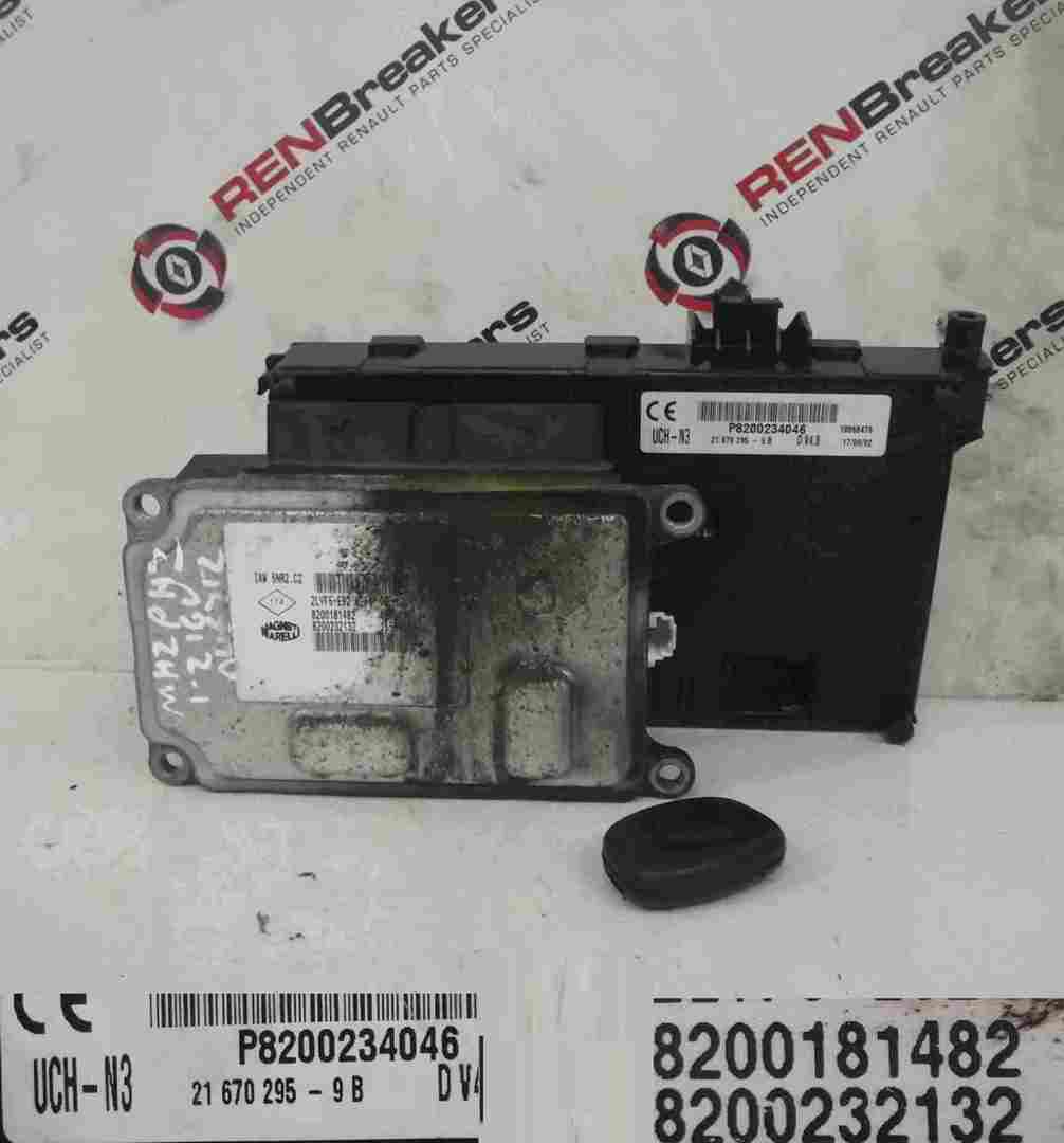 Renault Clio MK2 2001-2006 1.2 16v ECU SET UCH BCM Immobiliser + Key Fob