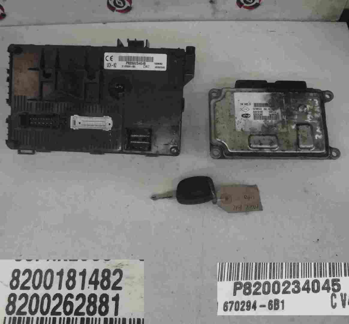 Renault Clio MK2 2001-2006 1.2 16v ECU SET UCH BCM Immobiliser + Key Fob