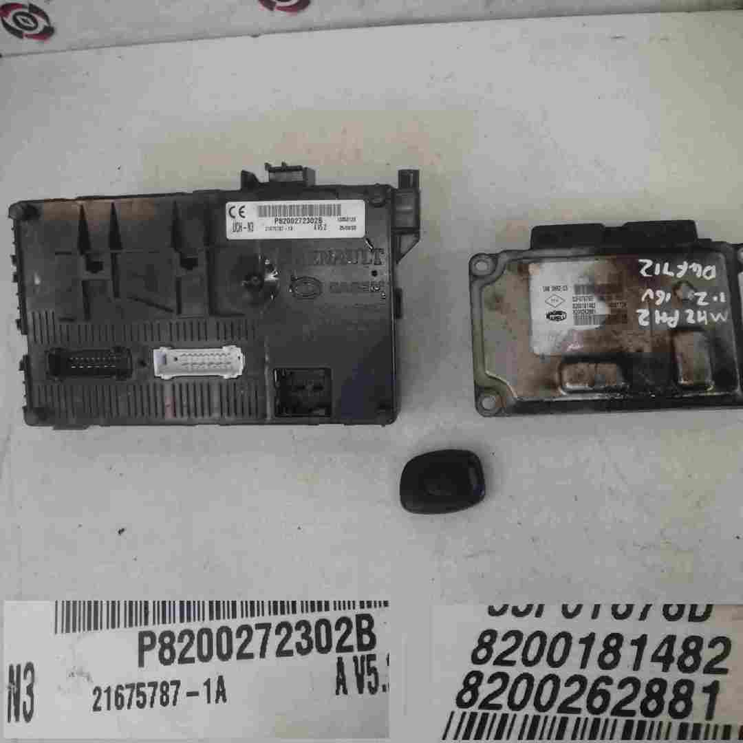 Renault Clio MK2 2001-2006 1.2 16v ECU SET UCH BCM Immobiliser + Key Fob N3
