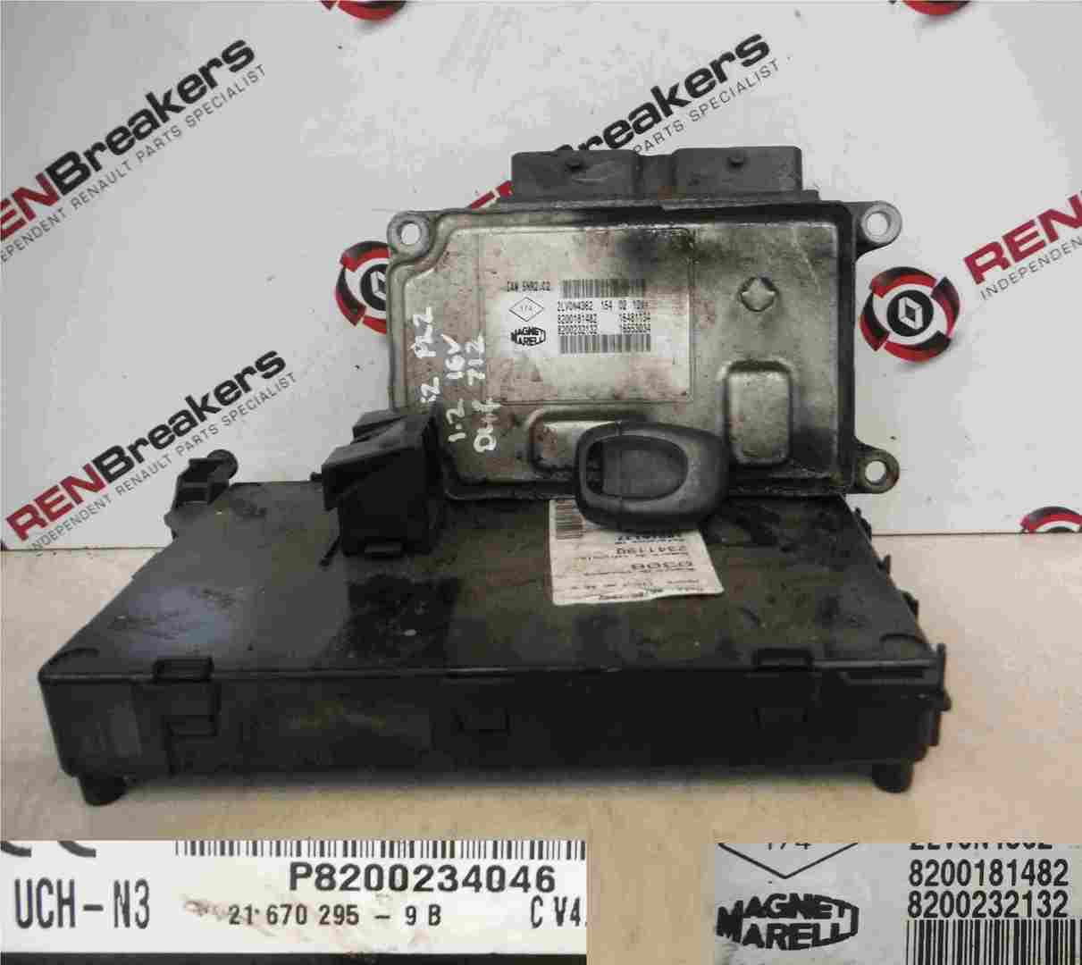 Renault Clio MK2 2001-2006 1.2 16v ECU SET UCH BCM Immobiliser   Key