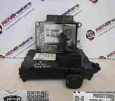 Renault Clio MK2 2001-2006 1.2 16v ECU SET UCH BCM Immobiliser D4F 712 + Key Fob