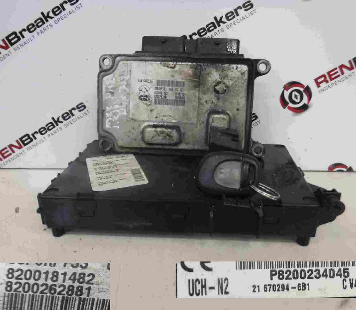 Renault Clio MK2 2001-2006 1.2 16v ECU SET UCH Immobiliser +  Key Fob D4F 712