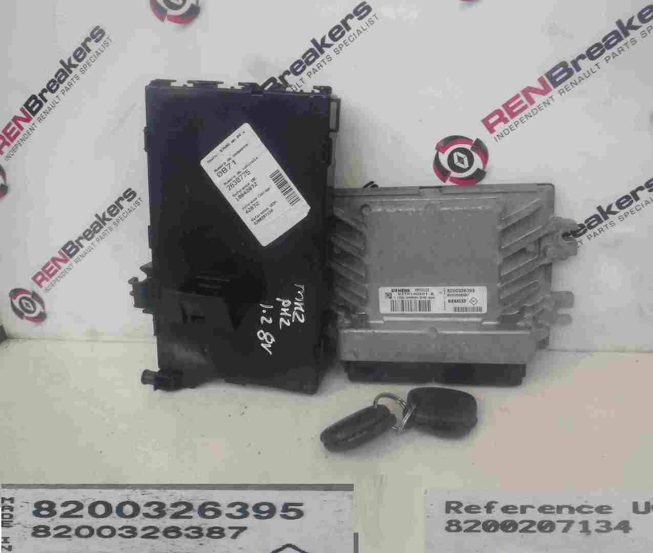 Renault Clio MK2 2001-2006 1.2 8v ECU SET UCH BCM Immobiliser + 2 Key Fobs