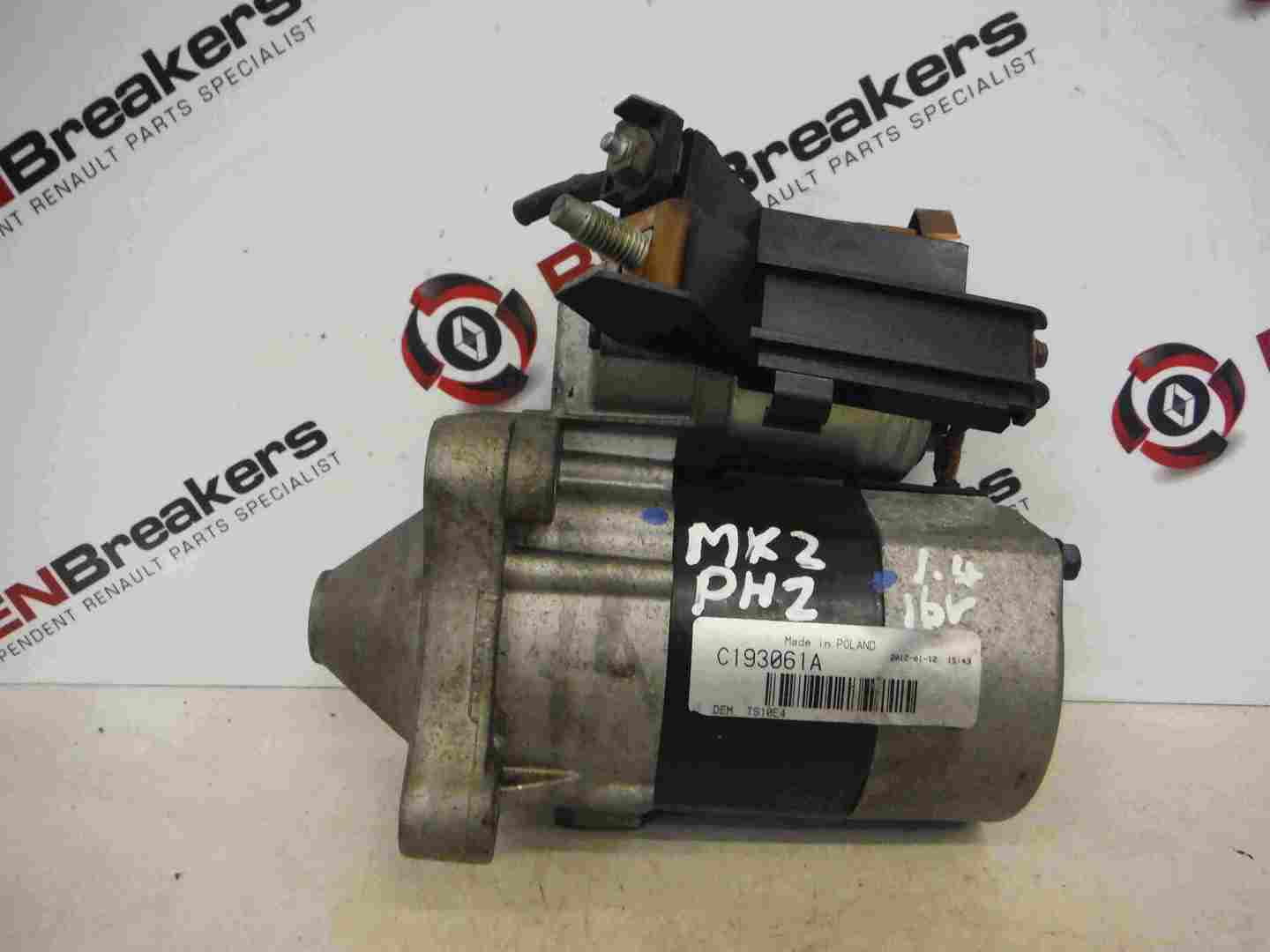 Renault Clio MK2 2001-2006 1.4 16v Auto Starter Motor Starting 8200049826