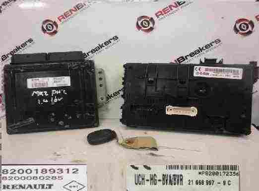 Renault Clio MK2 2001-2006 1.4 16v ECU SET UCH BCM Immobiliser + Key Fob