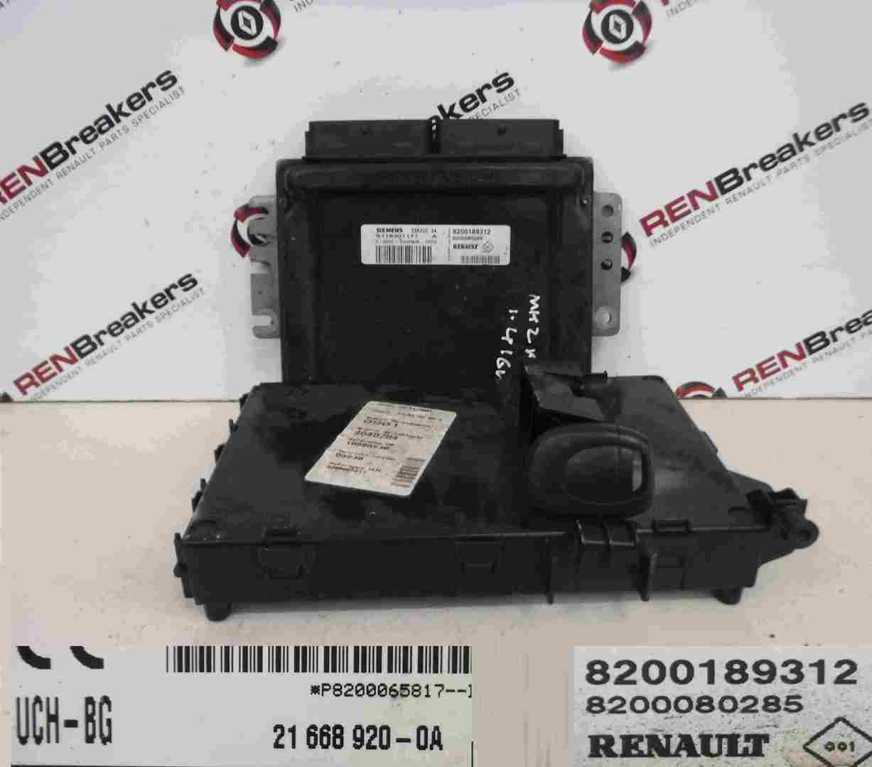 Renault Clio MK2 2001-2006 1.4 16v ECU SET UCH BCM Immobiliser + Key Fob