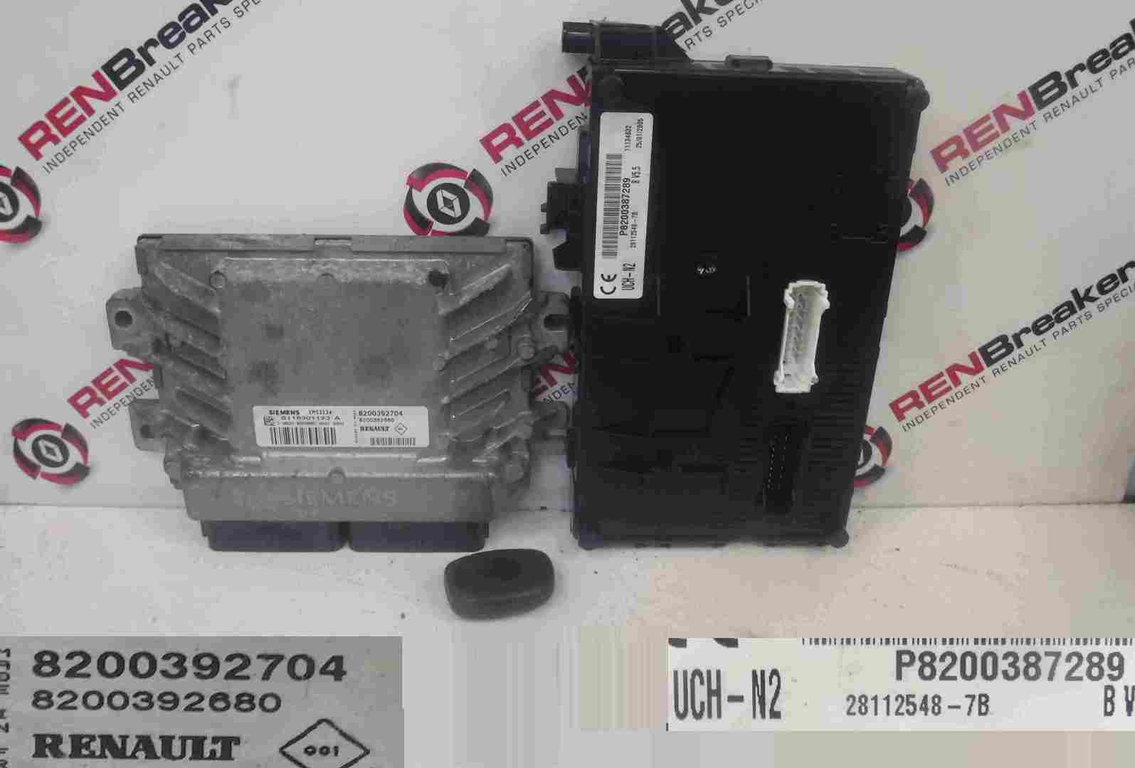 Renault Clio MK2 2001-2006 1.4 16v ECU SET UCH BCM Immobiliser   Key Fob