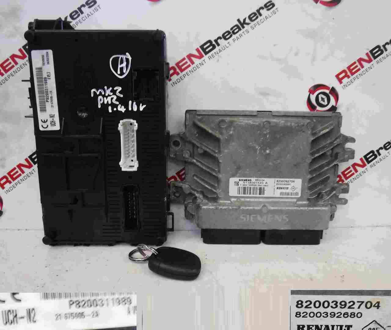 Renault Clio MK2 2001-2006 1.4 16v ECU SET UCH BCM Immobiliser + Key Fob Auto