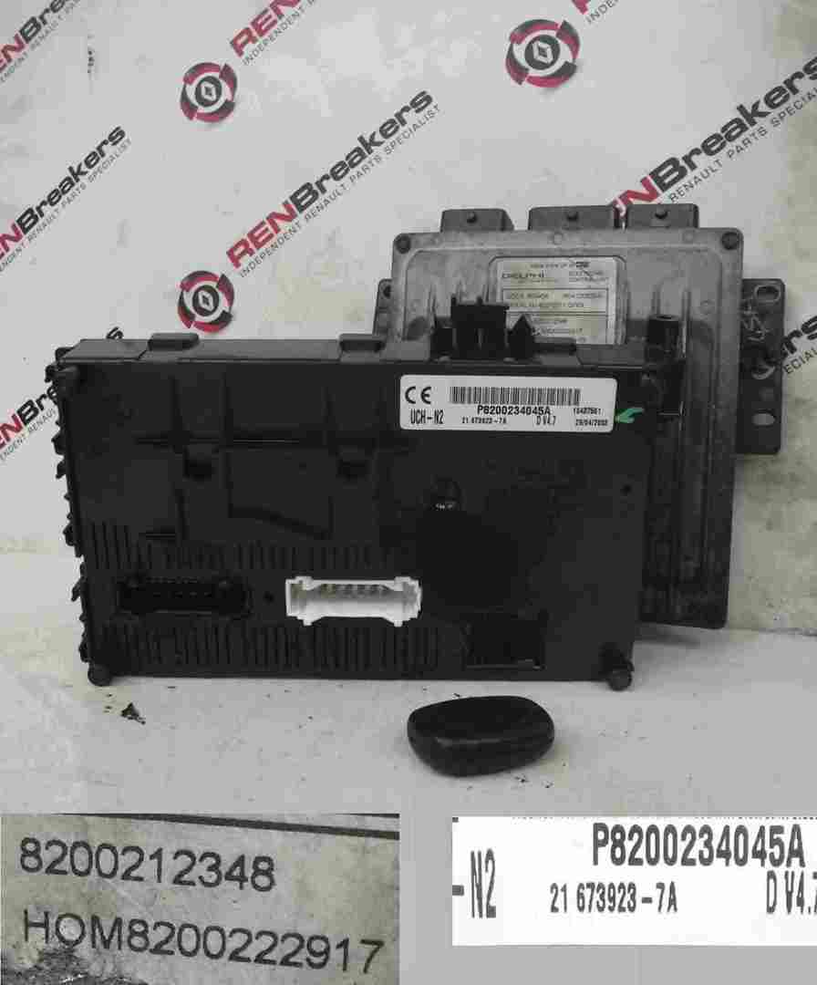 Renault Clio MK2 2001-2006 1.5 DCi ECU SET UCH BCM + Key Fob 8200212348