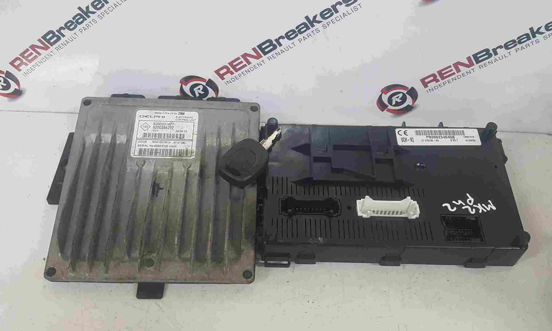 Thumb 2 Renault Clio MK2 2001-2006 1.5 DCi ECU SET UCH BCM + Key Fob 8200331477
