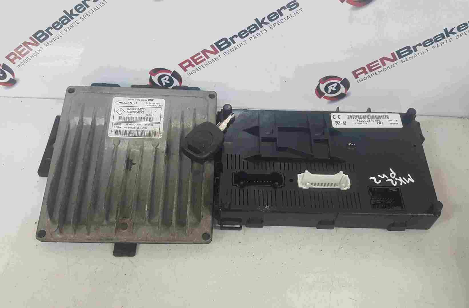 Renault Clio MK2 2001-2006 1.5 DCi ECU SET UCH BCM + Key Fob 8200331477