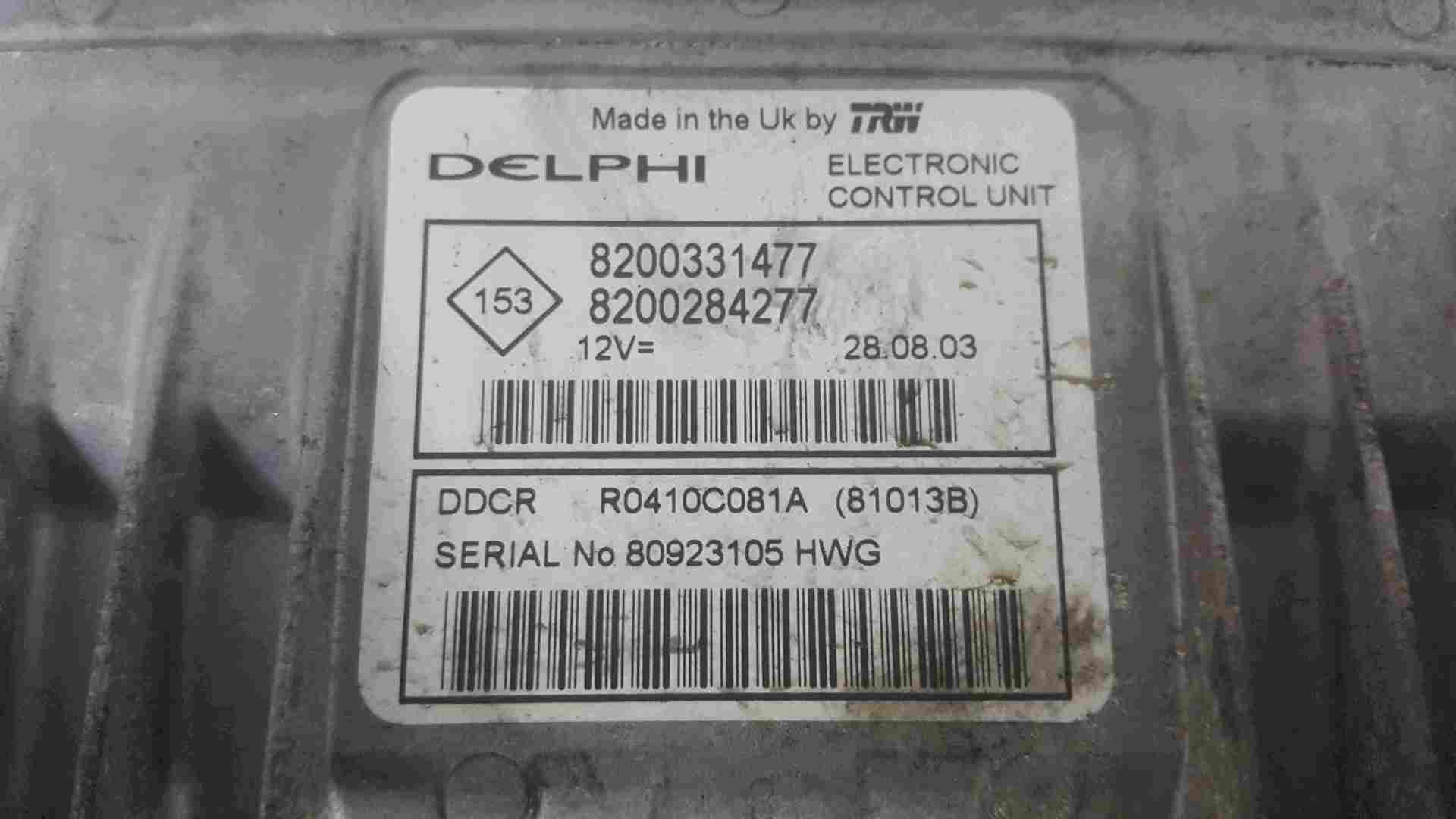 Thumb 5 Renault Clio MK2 2001-2006 1.5 DCi ECU SET UCH BCM + Key Fob 8200331477