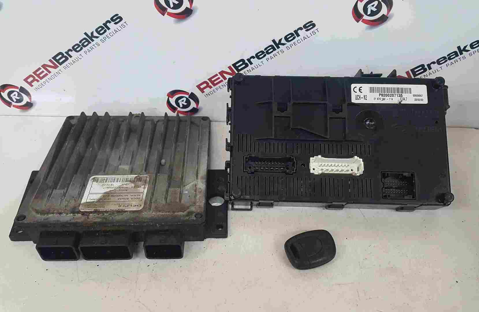 Renault Clio MK2 2001-2006 1.5 DCi ECU SET UCH BCM Immobiliser + Key Fob