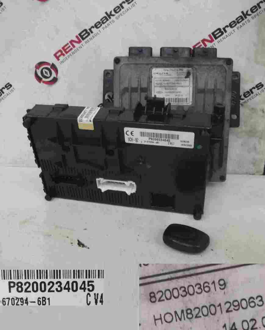 Renault Clio MK2 2001-2006 1.5 Dci ECU SET UCH BCM Immobiliser + Key Fob