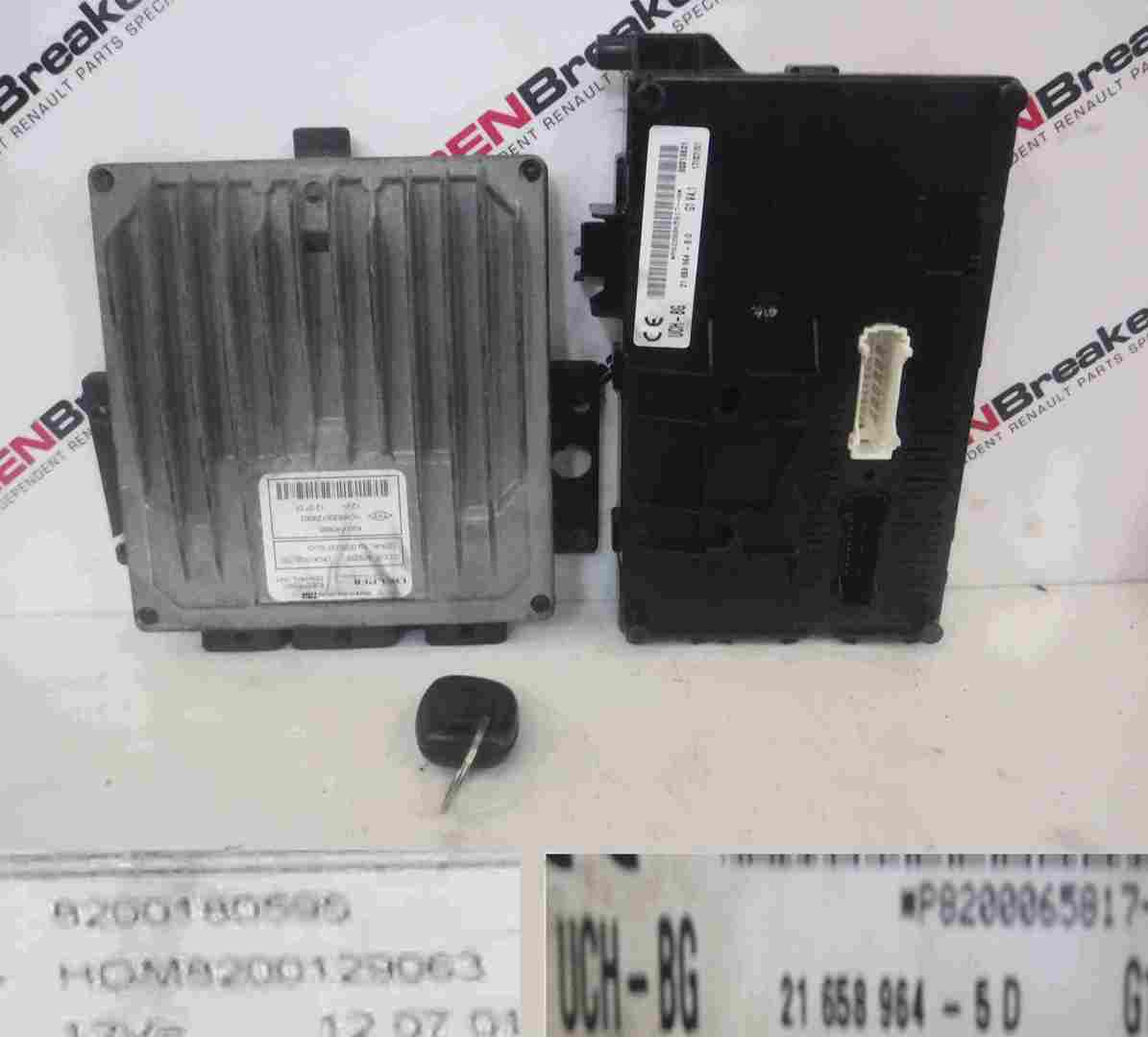 Renault Clio MK2 2001-2006 1.5 dCi ECU SET UCH BCM Immobiliser + Key Fob