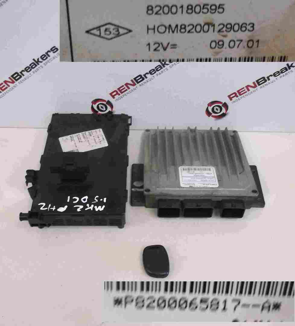Renault Clio MK2 2001-2006 1.5 dCi ECU Set Kit BCM BCI UCH + Key Fob