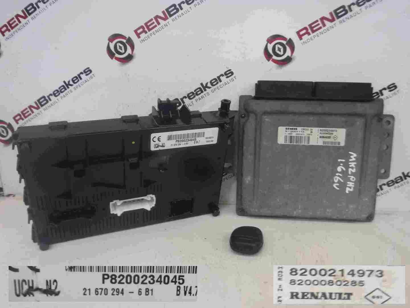 Renault Clio MK2 2001-2006 1.6 16v ECU SET UCH BCM Immobiliser + Key Fob