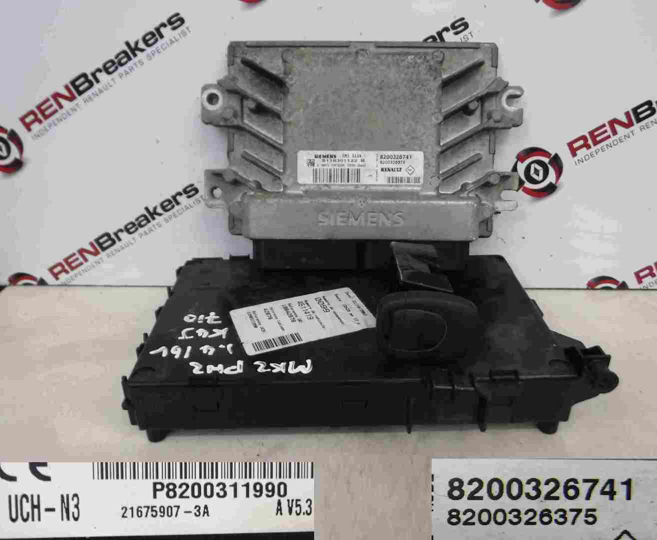 Renault Clio MK2 2001-2006 1.6 16v ECU SET UCH Immobiliser + Key Fob 8200311990