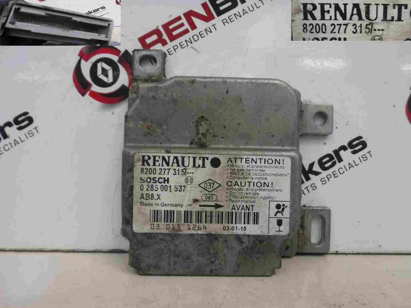 Renault Clio MK2 2001-2006 Airbag Module Computer 8200277315