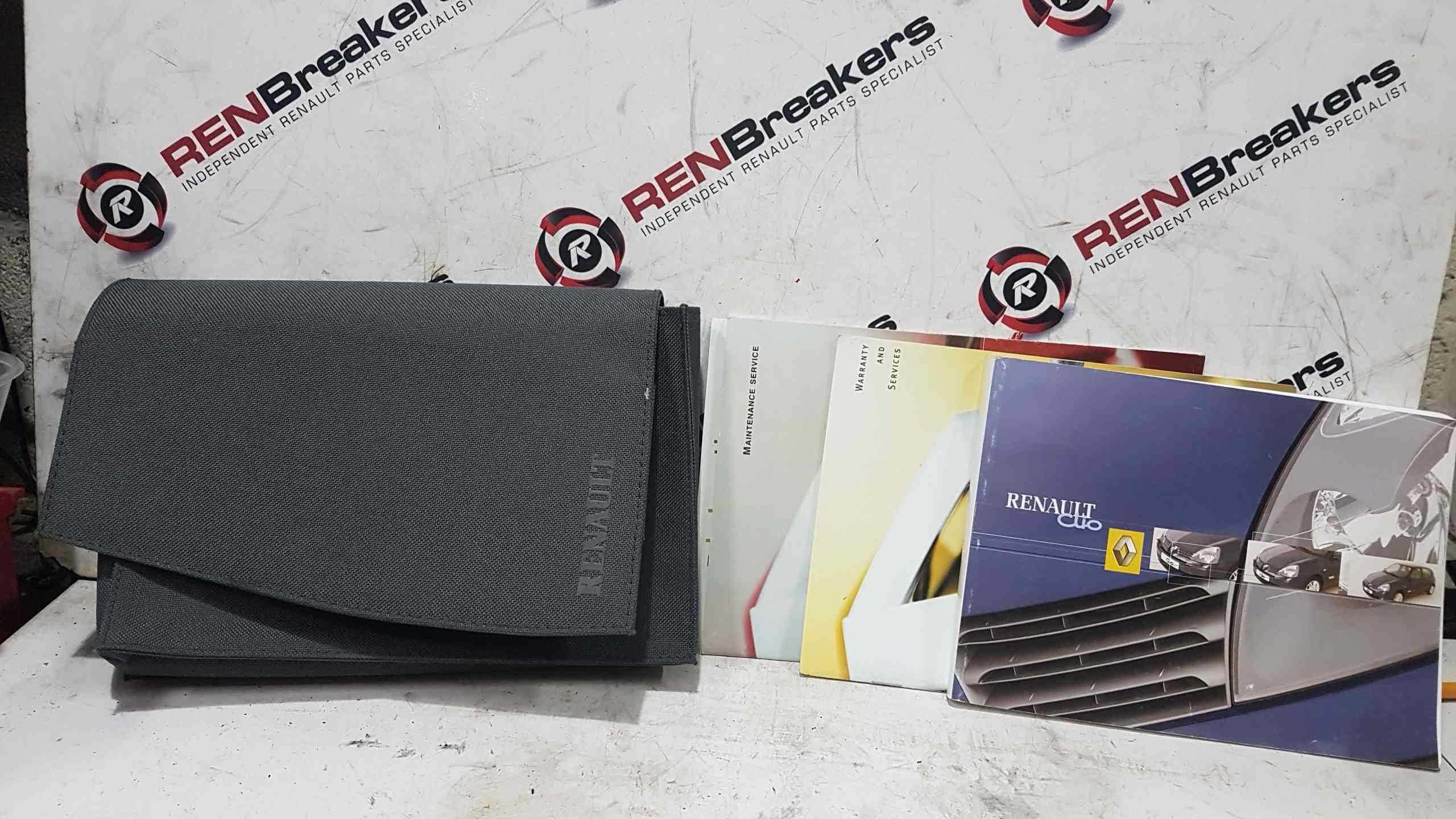 Renault Clio MK2 2001-2006 Document Handbook + Wallet Holder
