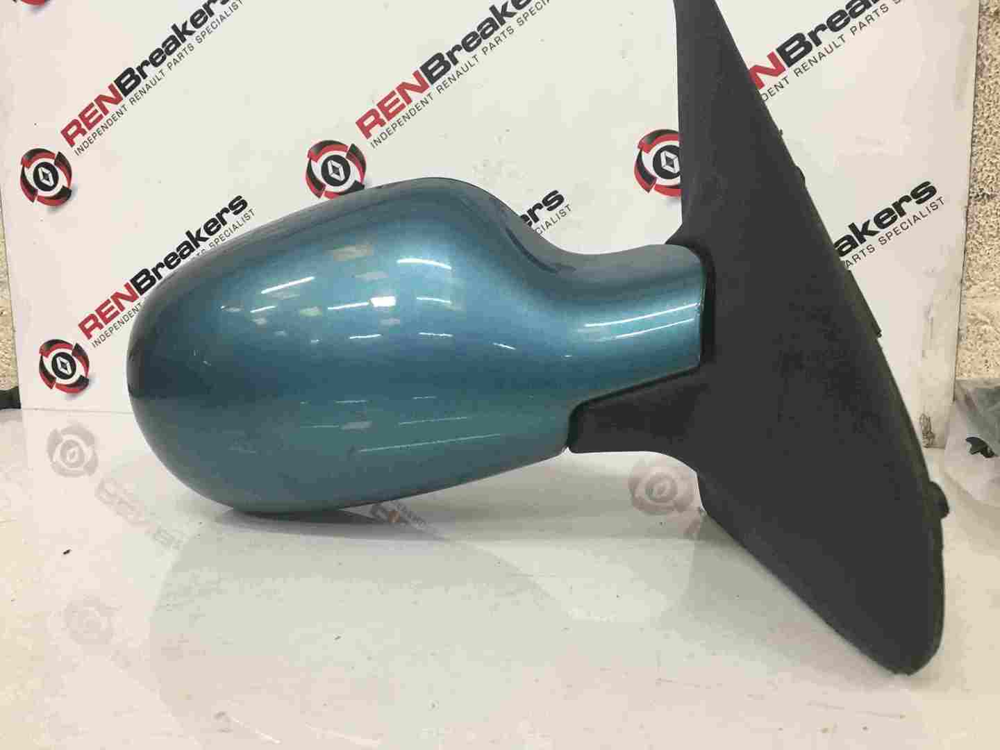 Renault Clio MK2 2001-2006 Drivers OS Wing Mirror Aqua Blue TEF47