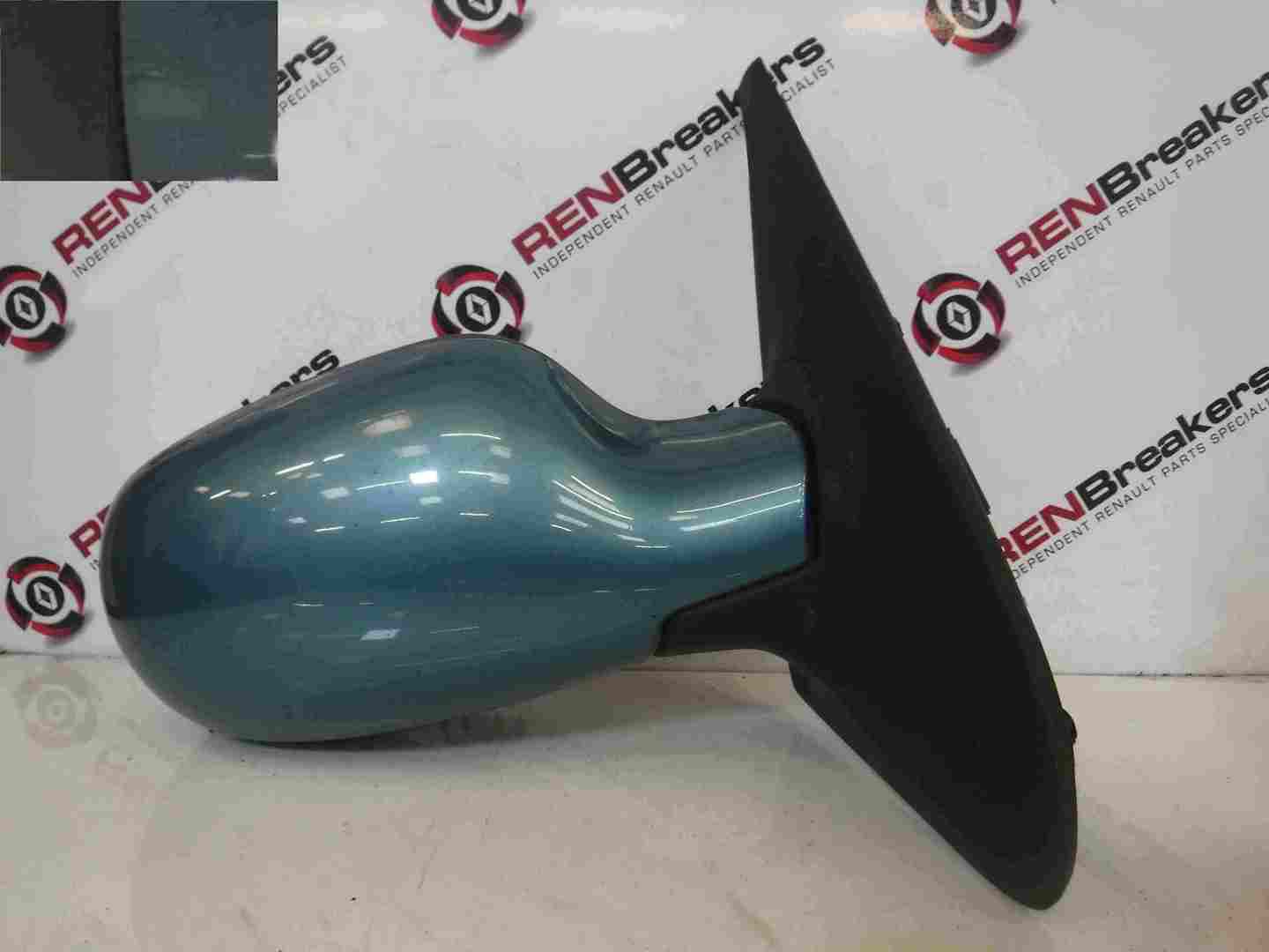 Renault Clio MK2 2001-2006 Drivers OS Wing Mirror Blue Aqua TEF47
