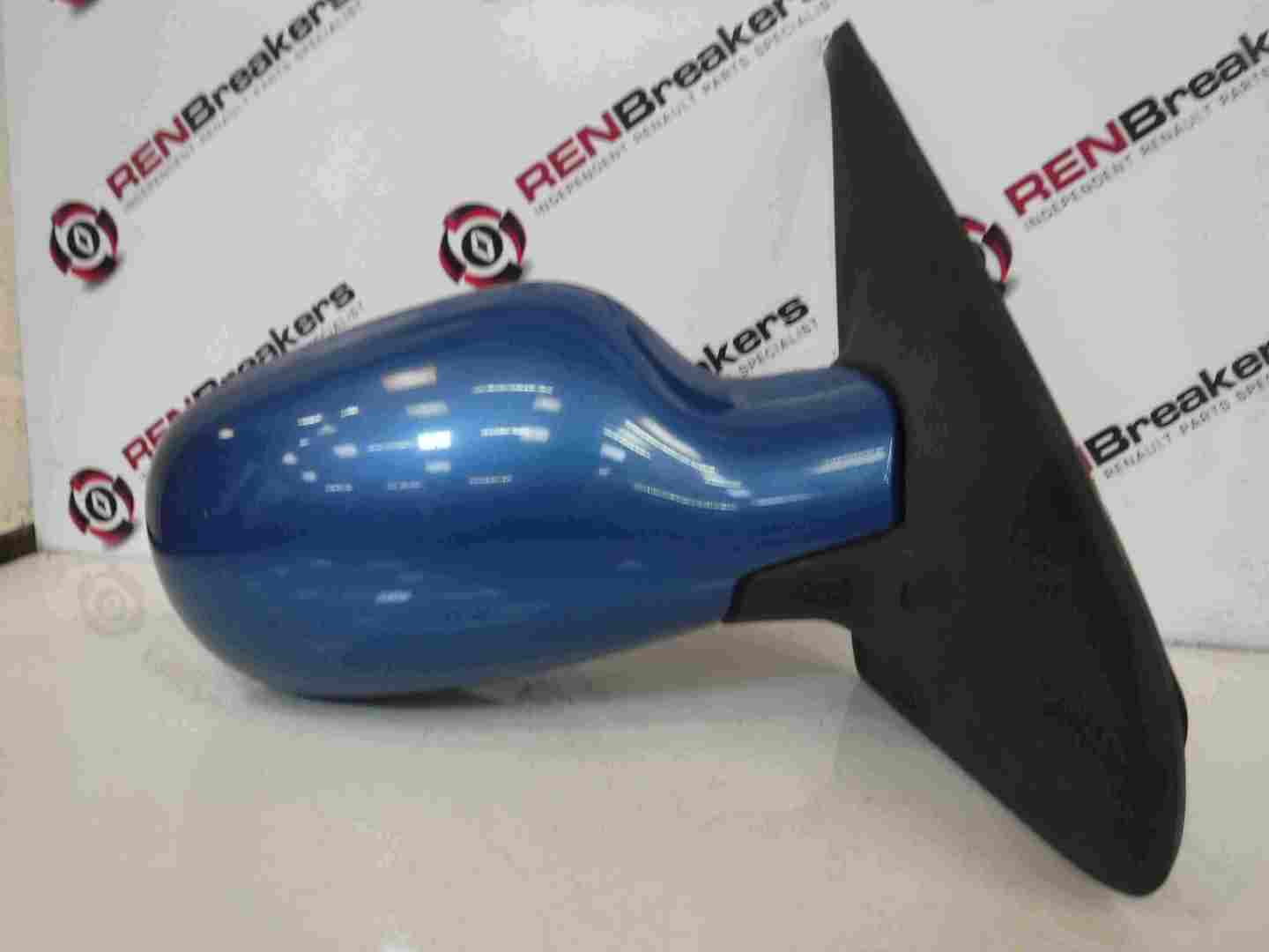 Renault Clio MK2 2001-2006 Drivers OS Wing Mirror Blue TED48