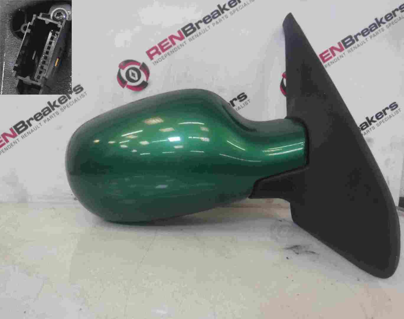 Renault Clio MK2 2001-2006 Drivers OS Wing Mirror Green 901