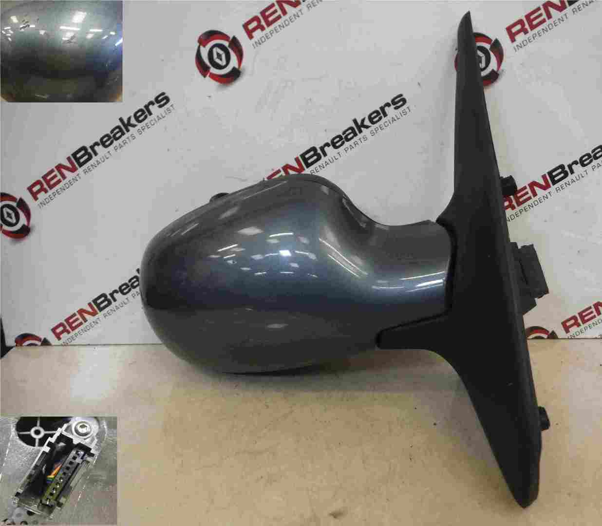 Renault Clio MK2 2001-2006 Drivers OS Wing Mirror Grey Purple TEJ47 Electric