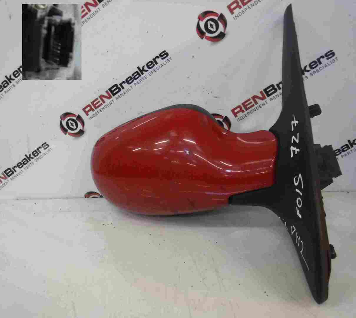 Renault Clio MK2 2001-2006 Drivers OS Wing Mirror Red 727