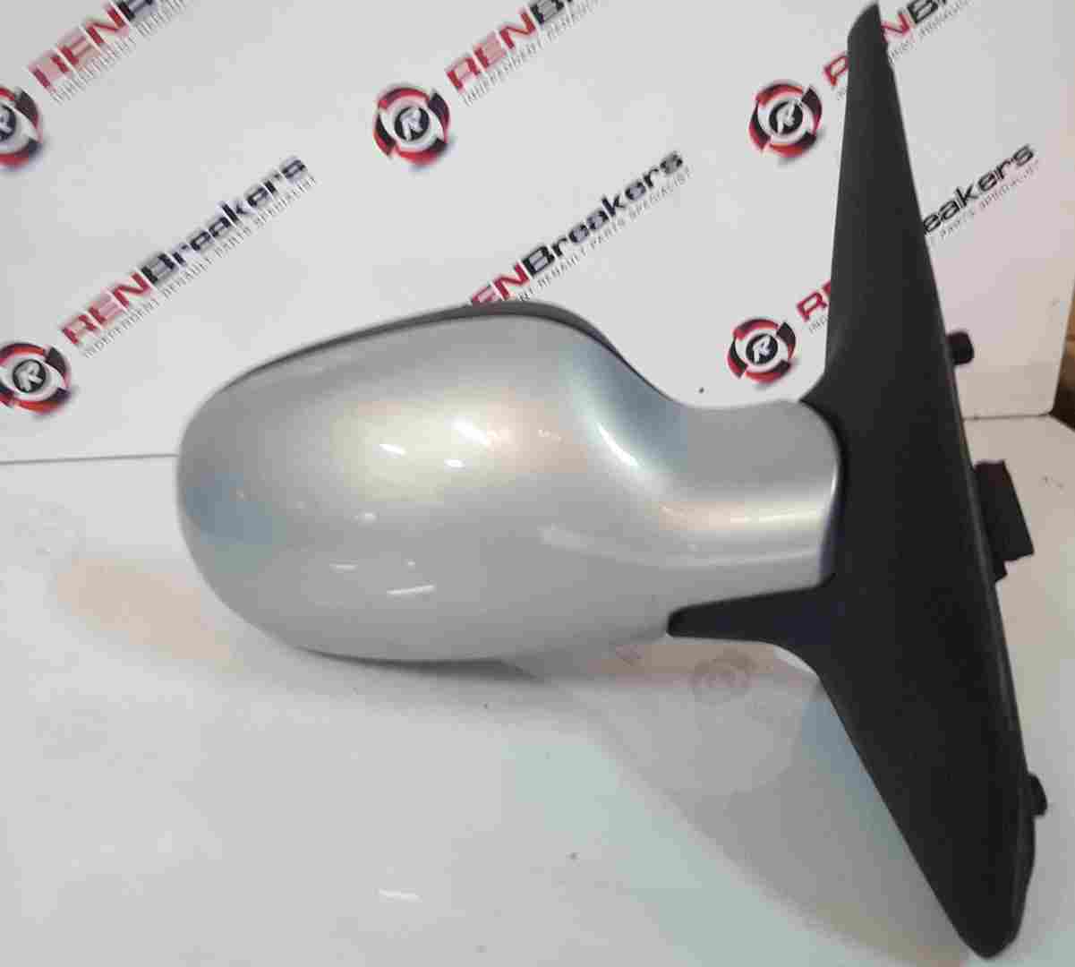 Renault Clio MK2 2001-2006 Drivers OS Wing Mirror Blue Silver 632 pearlescent