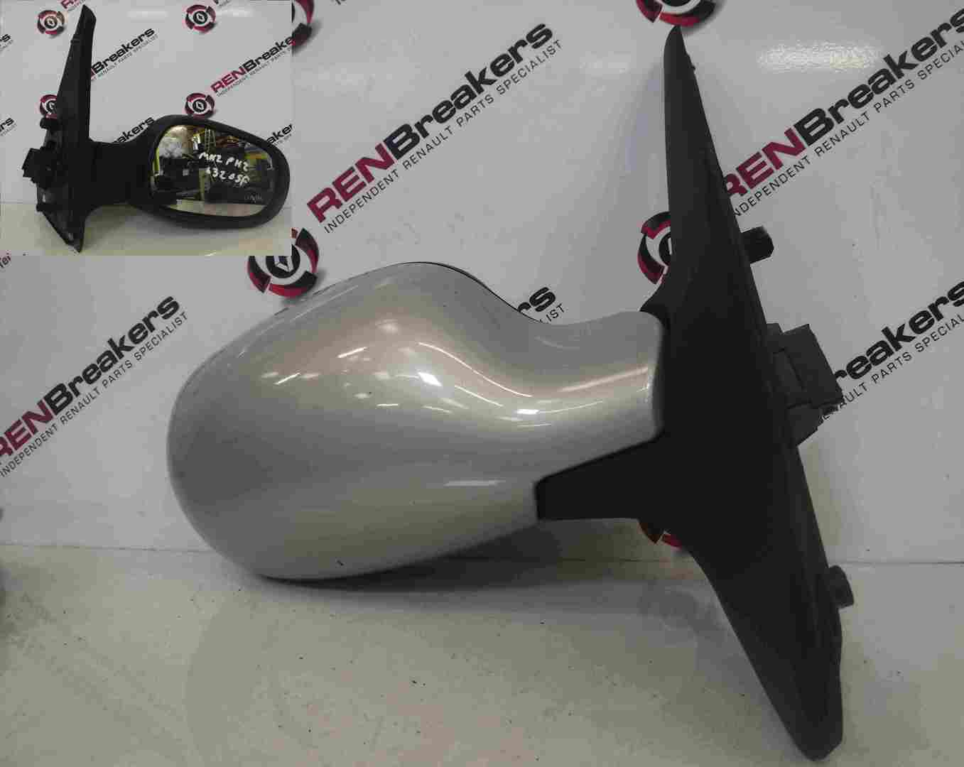 Renault Clio MK2 2001-2006 Drivers OS Wing Mirror Silver 632