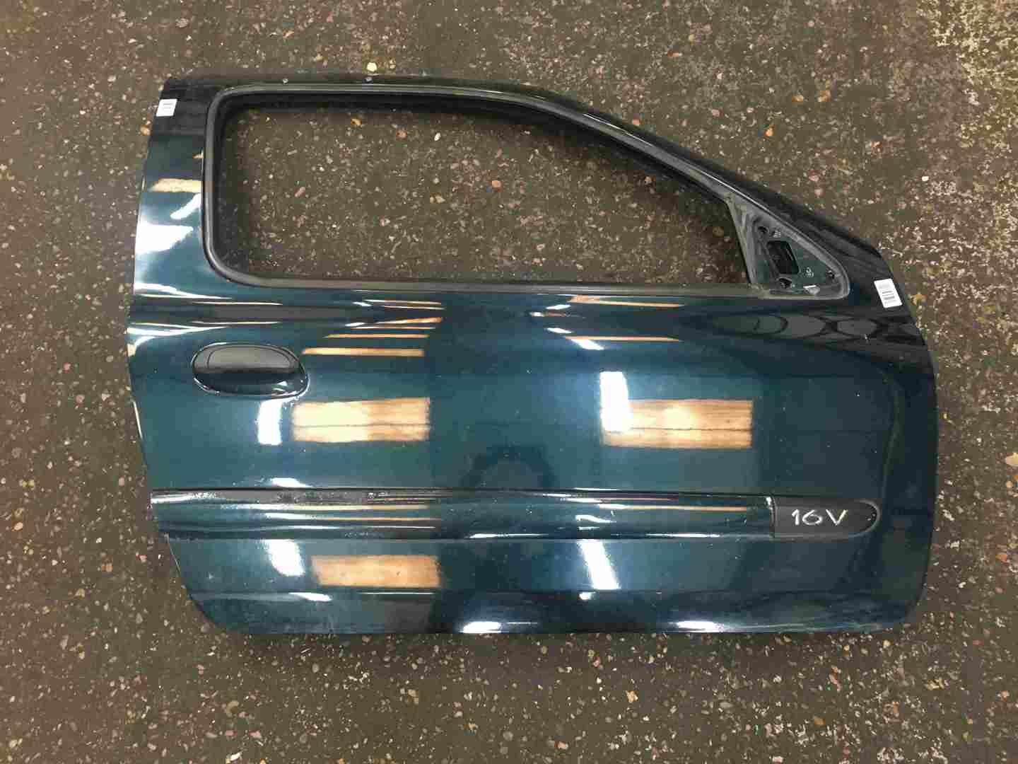 Renault Clio MK2 2001-2006 Drivers OSF Front Door Blue Green 903 3dr