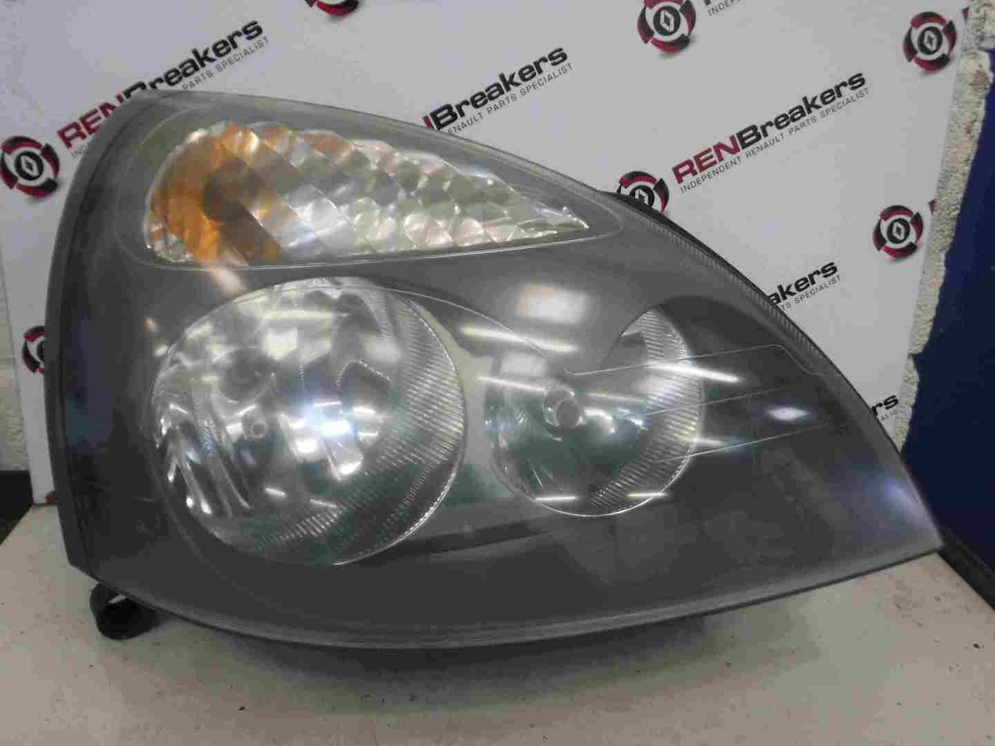 Renault Clio MK2 2001-2006 Drivers OSF Front Headlight Grey CLOUDY