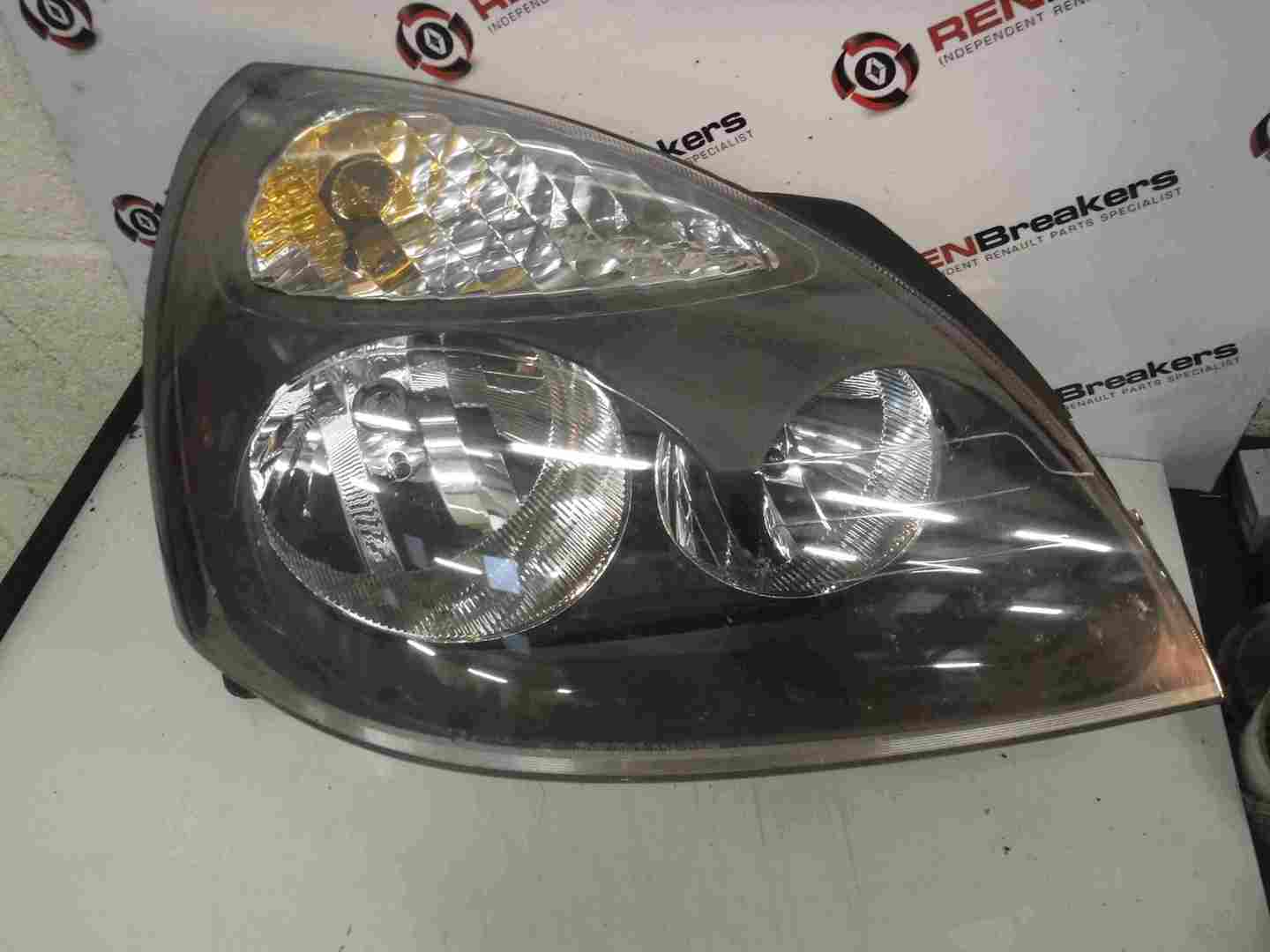 Renault Clio MK2 2001-2006 Drivers OSF Headlight Black Backing 1