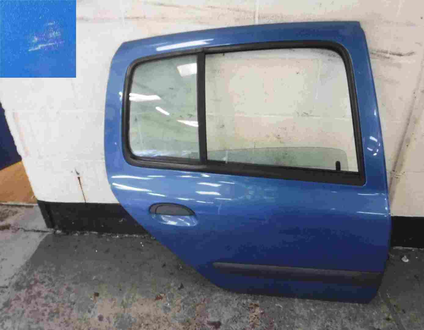 Renault Clio MK2 2001-2006 Drivers OSR Rear Door Blue TED48
