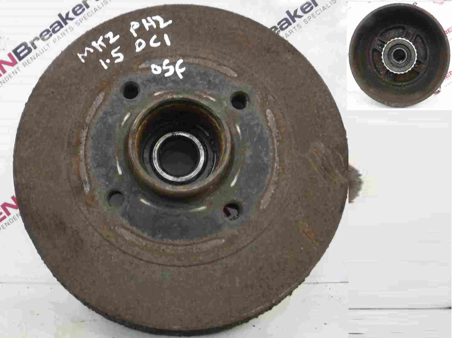 Renault Clio MK2 2001-2006 Drivers OSR Rear Drum Tooth Driven ABS