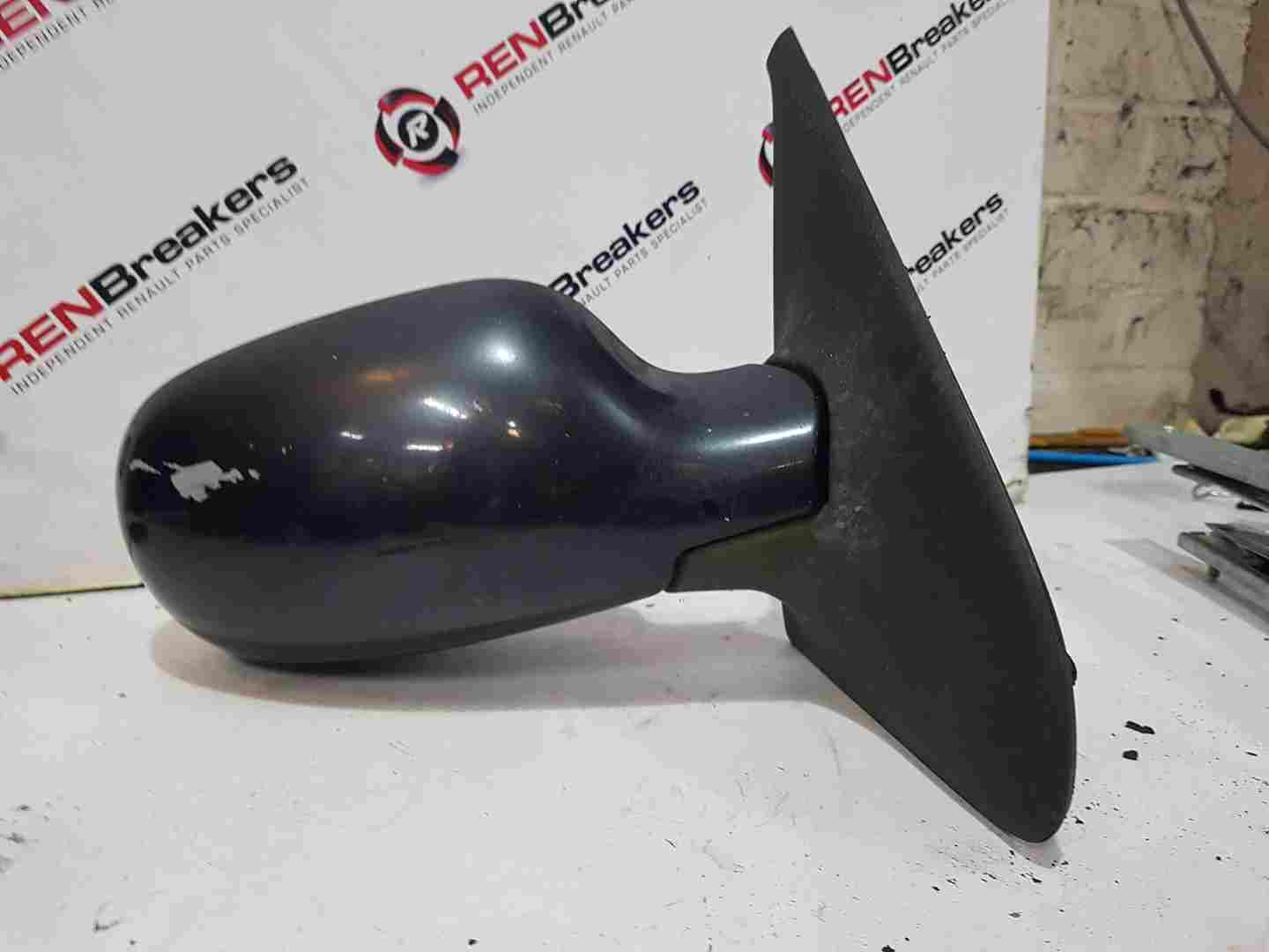 Renault Clio MK2 2001-2006 Drivers Os Wing Mirror Black 676