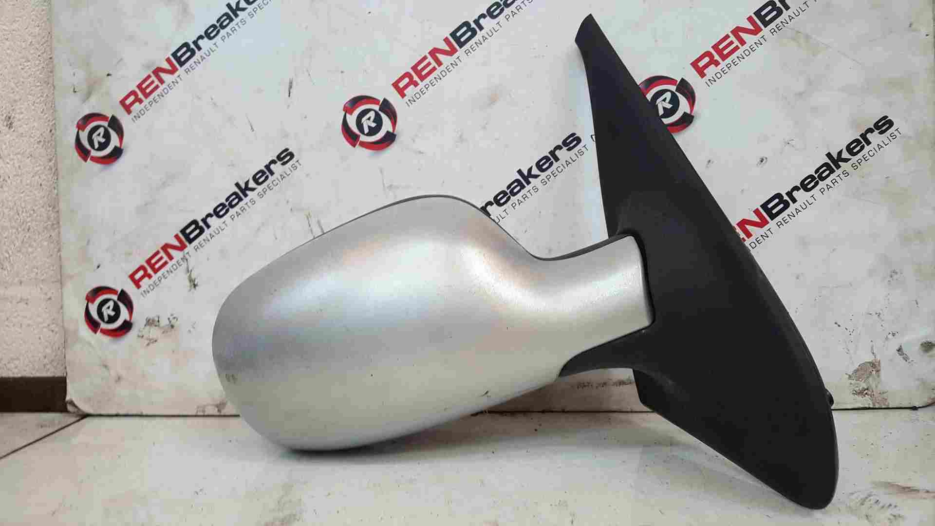 Renault Clio MK2 2001-2006 Drivers Os Wing Mirror Silver 632 ODD COLOUATION 