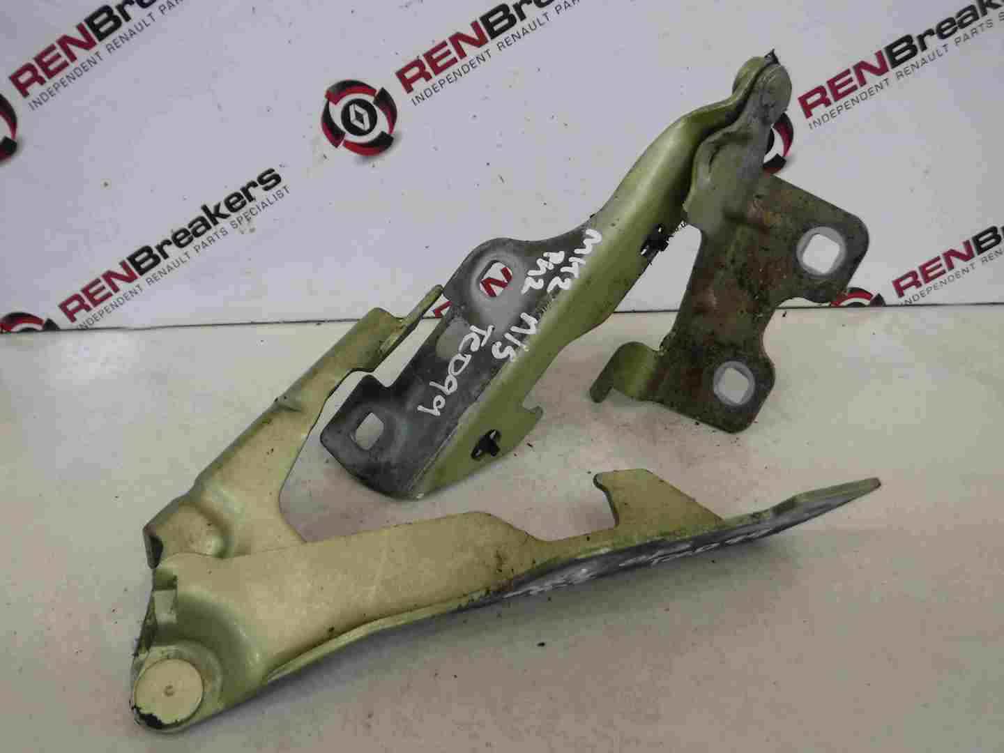 Renault Clio MK2 2001-2006 Front Bonnet Hinges Pair Green Yellow TED99