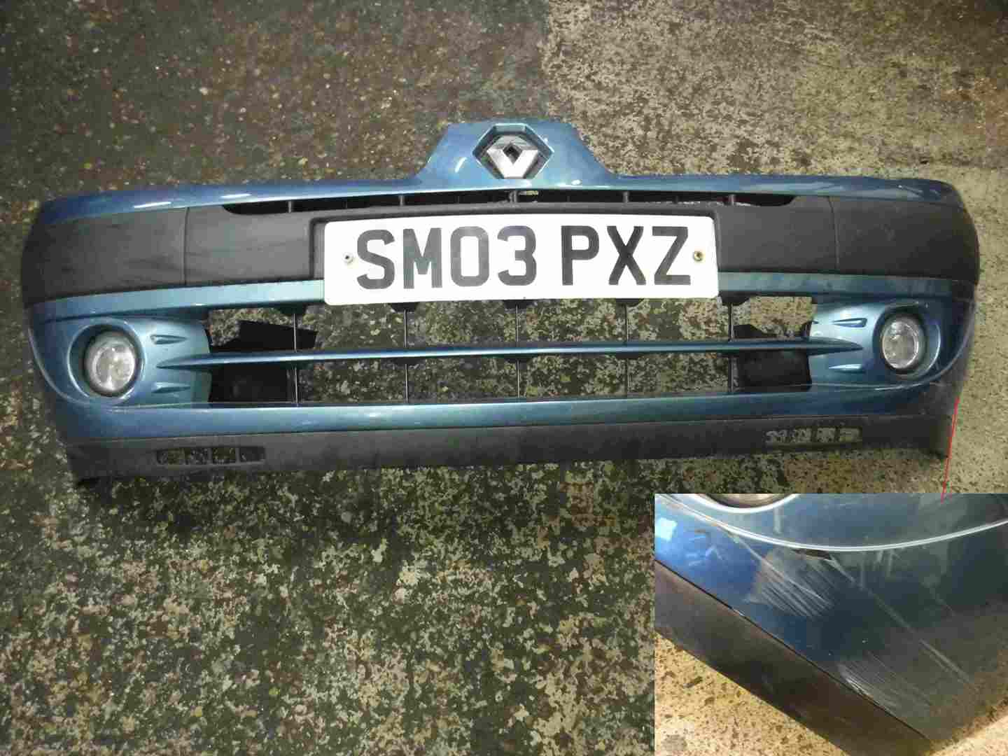 Renault Clio MK2 2001-2006 Front Bumper Blue Aqua TEF47